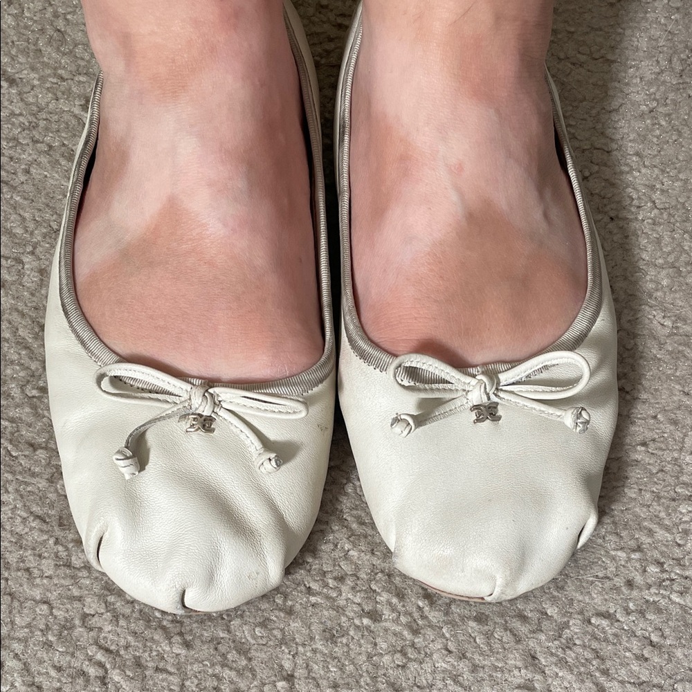 Sam Edelman Cream Ballet Flats with Bow